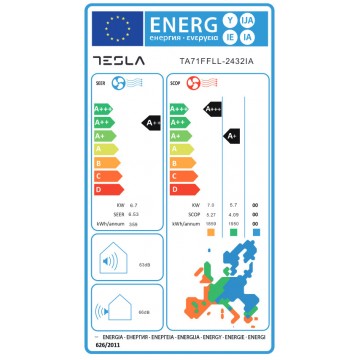 Tesla TA71FFLL-2432IA Κλιματιστικό Inverter 24000 BTU A++/A+